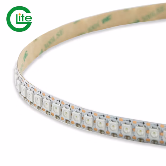 Адресная Ws2812 RGB 144LEDs Pixel Водонепроницаемая цифровая гибкая светодиодная лента 5V