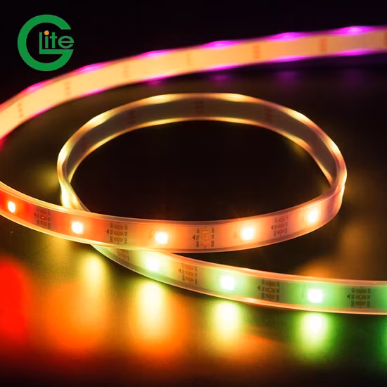 Ws2812b 30LED IP67 Водонепроницаемая светодиодная пиксельная лента с освещением DMX RGB Светодиодная пиксельная лента RGB Ws2812b